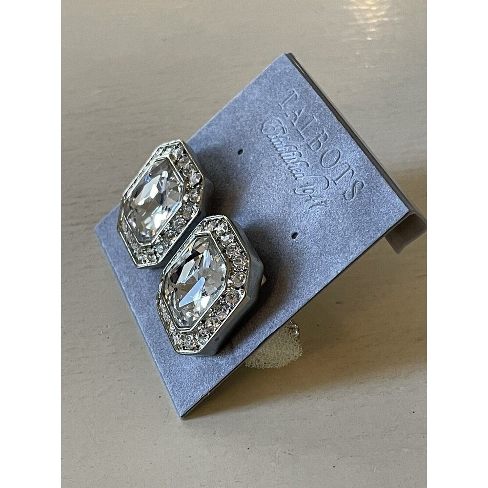 Talbots Crystal Rhinestone Cufflinks New NWT - Picture 2 of 4